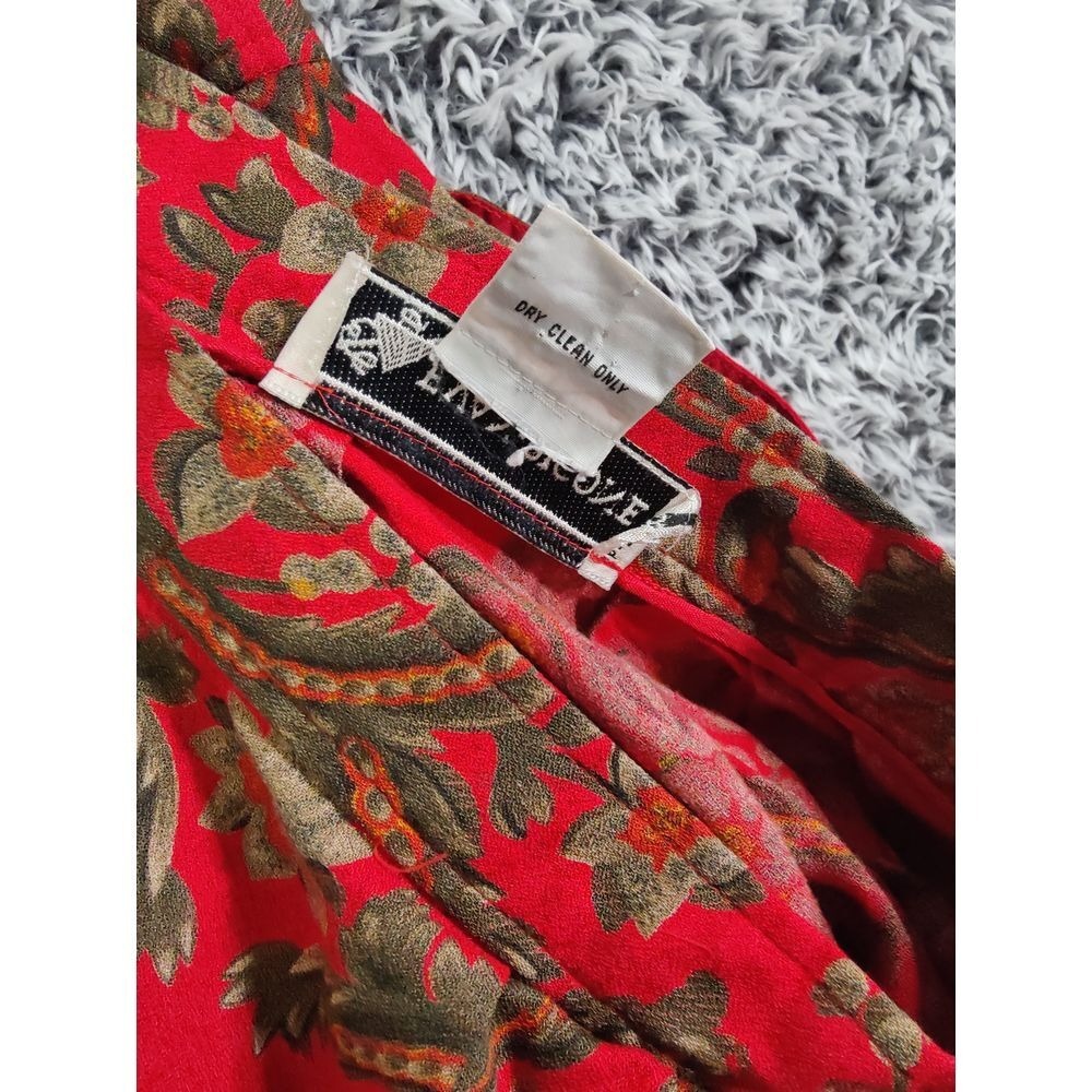 VINTAGE Womens Forest Fairy Romantic Earthy Dark Floral Maxi Skirt XS Hippie - Picture 9 of 9